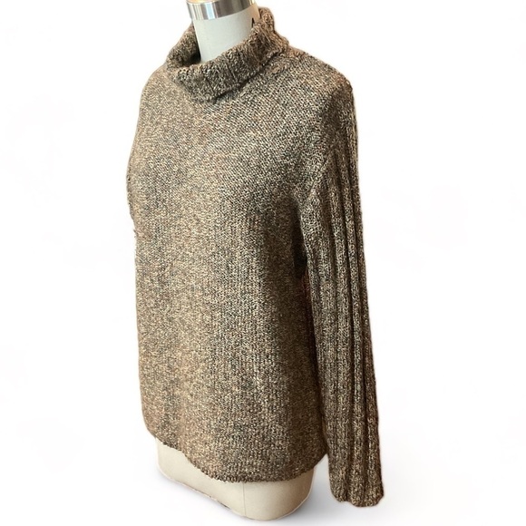 Oona Marled Hand Knit Turtleneck Jumper Sweater Made in New England Medium - Picture 3 of 12